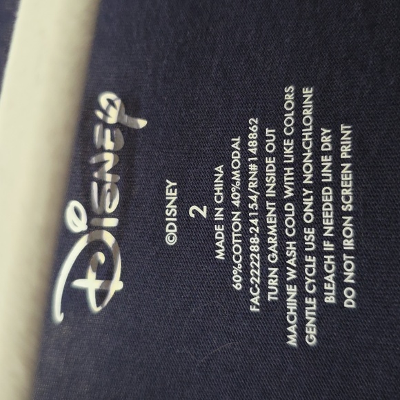 Disney Navy Tee with Colorful Stitch Graphic - Picture 3 of 6